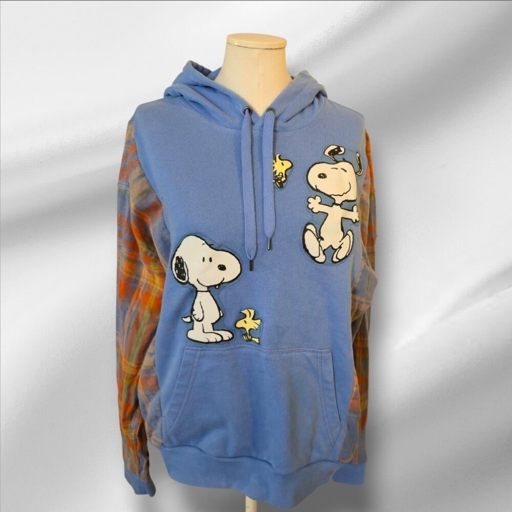 Upcycled Snoopy hoodie size large woodstock Peanuts - Picture 2 of 8